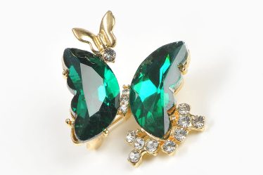 Brosa martisor fluture cu aripi verzi