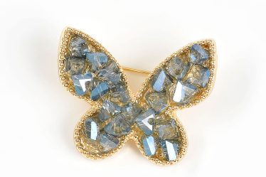 Brosa martisor fluture cu pietre acrilice