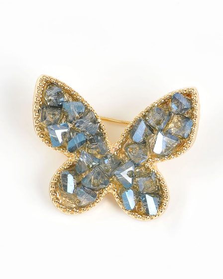 Brosa martisor fluture cu pietre acrilice