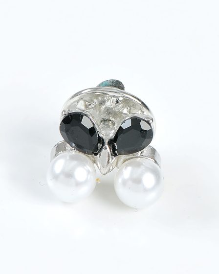 Brosa martisor fluture cu pietre negre
