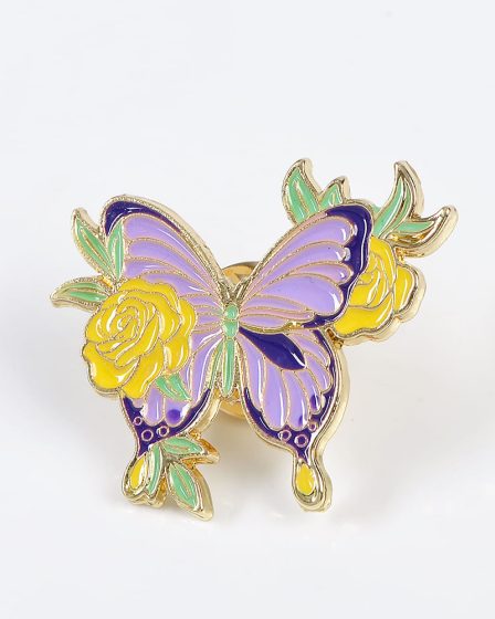 Brosa martisor fluture mov