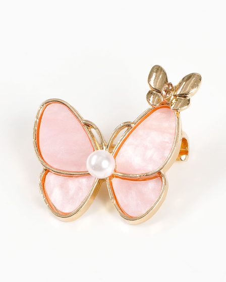 Brosa martisor fluture roz