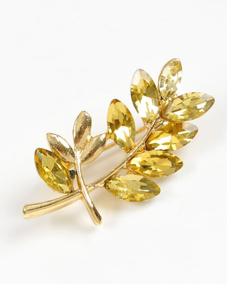 Brosa martisor frunza aurie