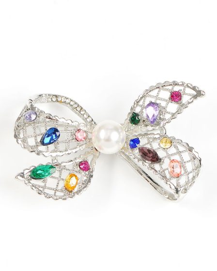 Brosa martisor funda decorata cu pietre multicolore