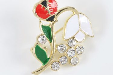 Brosa martisor ghiocel cu buburuza