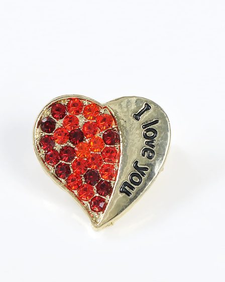 Brosa martisor inima I love you