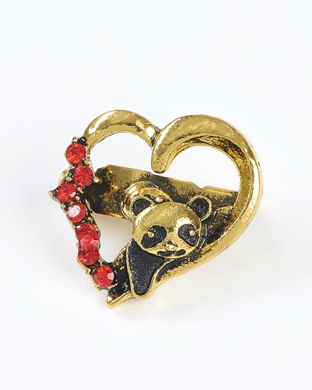 Brosa martisor inima cu ursulet