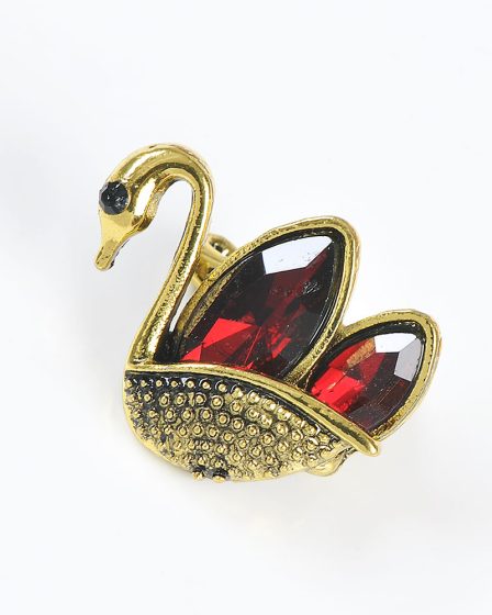 Brosa martisor lebada aurie