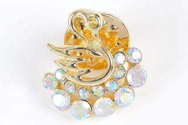 Brosa martisor lebada aurie