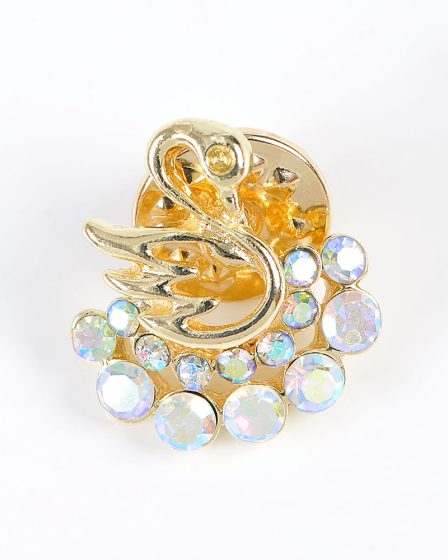 Brosa martisor lebada aurie