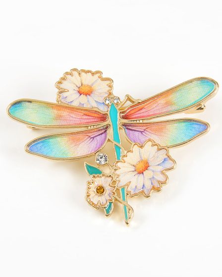 Brosa martisor libelula cu flori