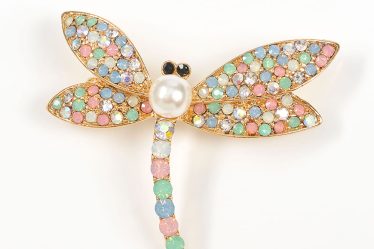 Brosa martisor libelula cu pietre multicolore