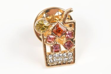 Brosa martisor pahar cu pietre multicolore