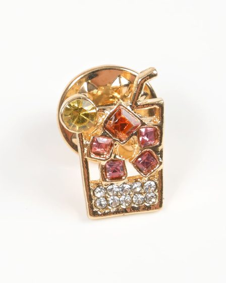 Brosa martisor pahar cu pietre multicolore