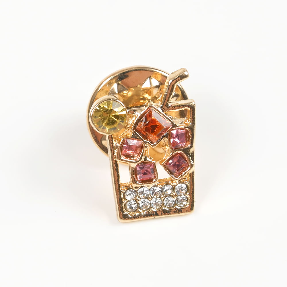 Brosa martisor pahar cu pietre multicolore