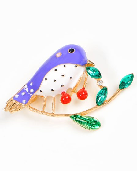 Brosa martisor pasare colorata