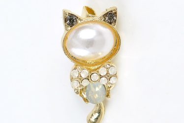 Brosa martisor pisica aurie