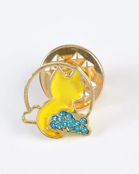 Brosa martisor pisica galbena