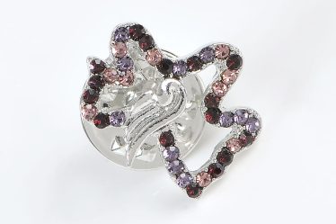 Brosa martisor ponei cu pietre mov