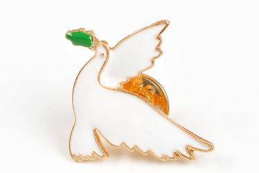 Brosa martisor porumbel alb