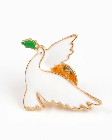 Brosa martisor porumbel alb