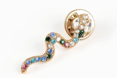 Brosa martisor sarpe cu pietre acrilice