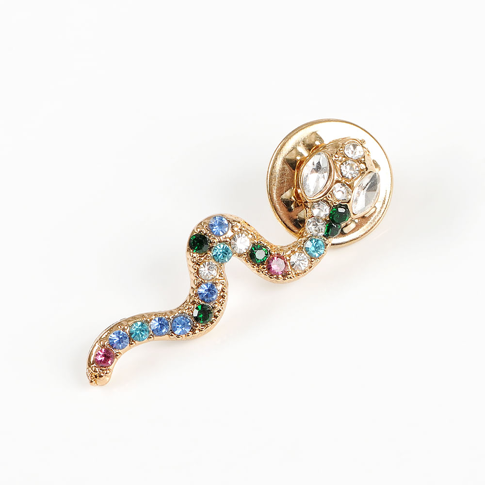 Brosa martisor sarpe cu pietre acrilice