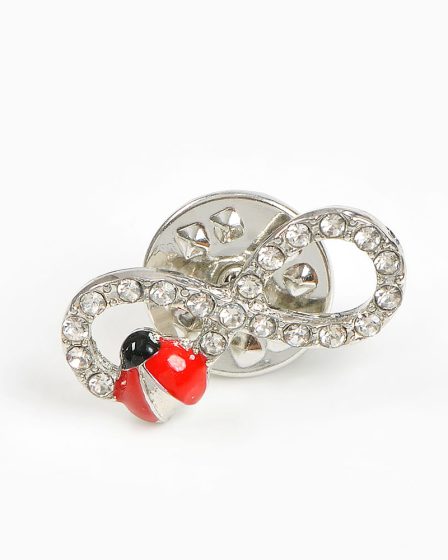 Brosa martisor  semnul infinit cu buburuza