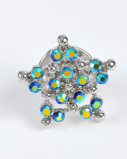Brosa martisor stea cu pietre  multicolore