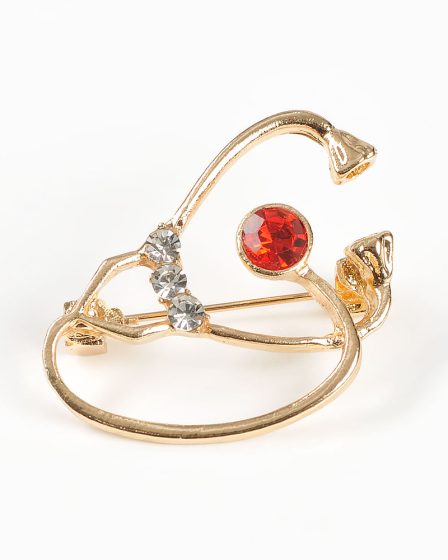 Brosa martisor stetoscop auriu