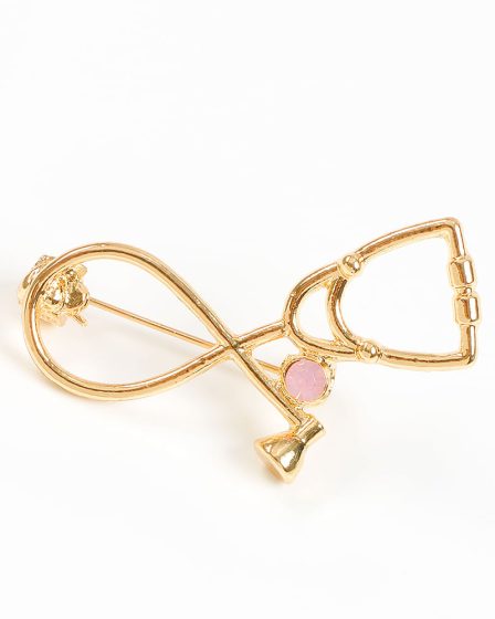 Brosa martisor stetoscop auriu