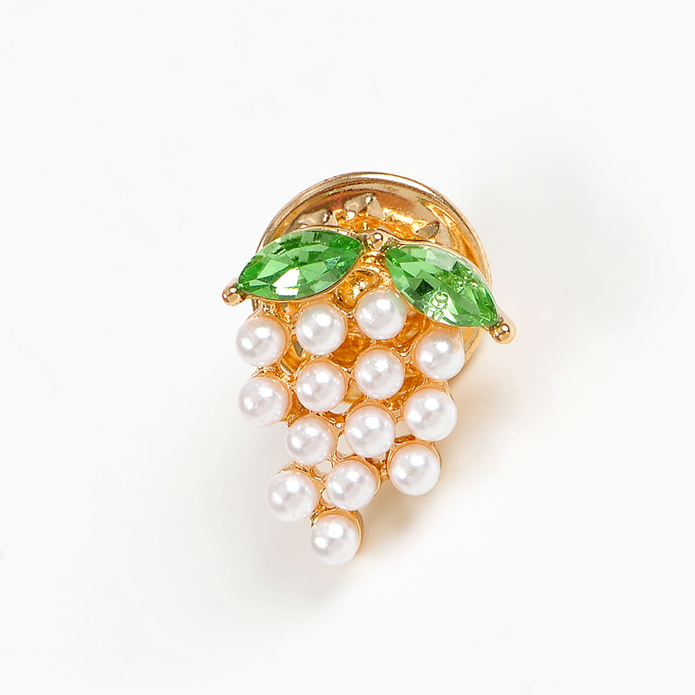 Brosa martisor strugure cu perle albe