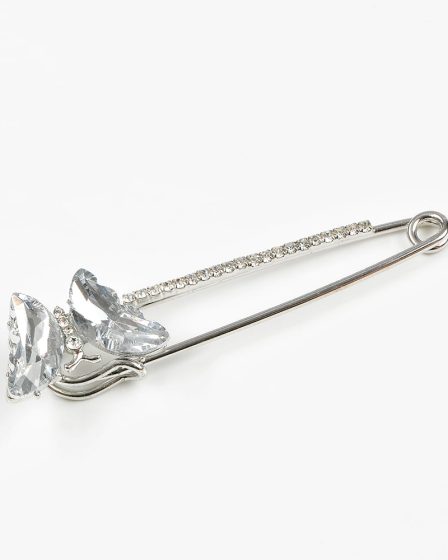Brosa martisor tip ac de siguranta cu fluture