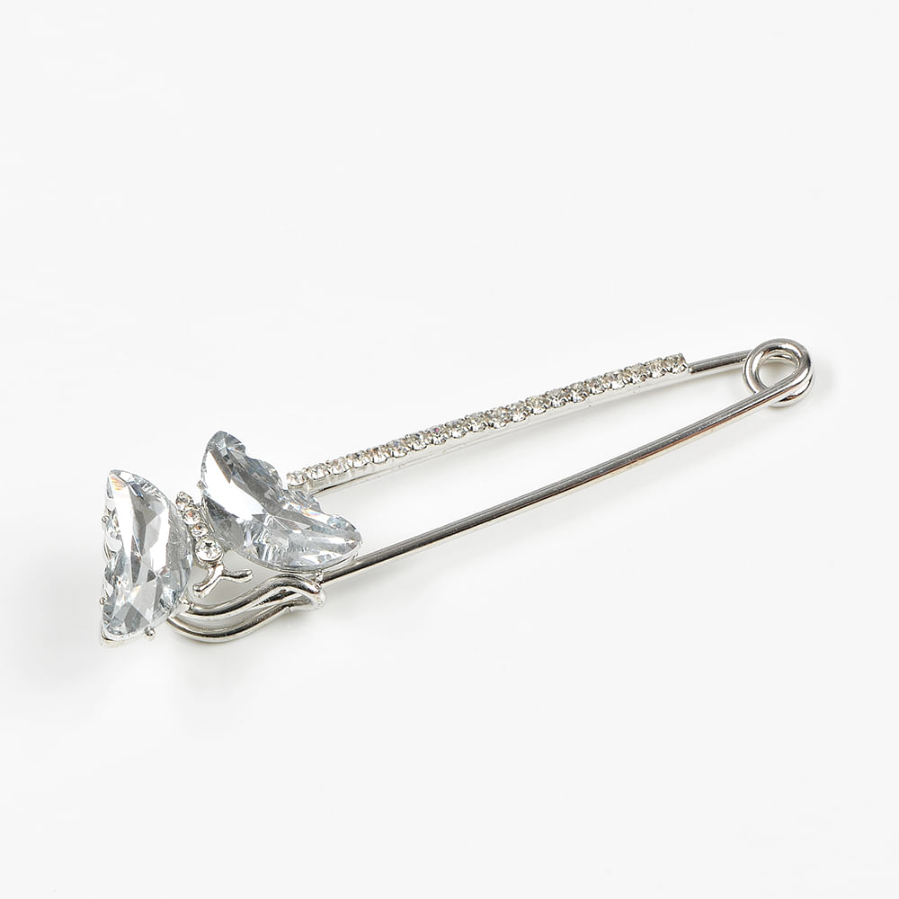 Brosa martisor tip ac de siguranta cu fluture