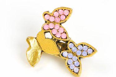 Brosa martisor trei fluturi colorati