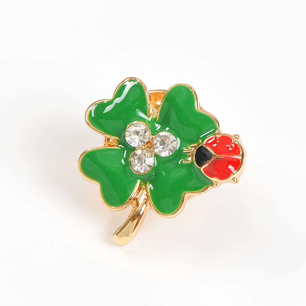 Brosa martisor trifoi cu buburuza