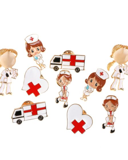 Set 10 brose martisor asistenta medicala si ambulanta