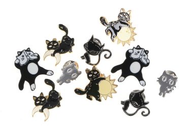 Set 10 brose martisor cu pisicute