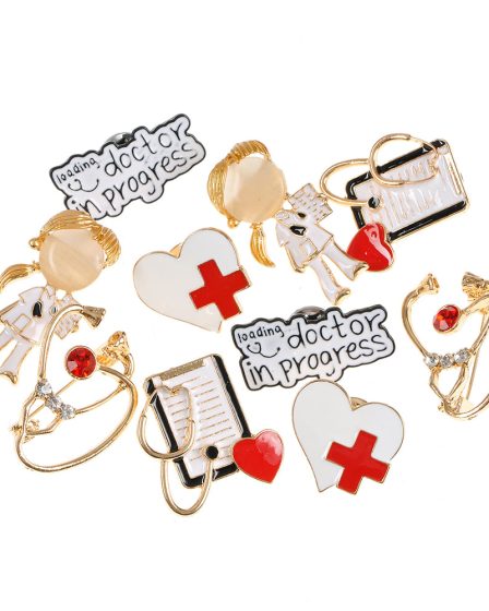 Set 10 brose martisor cu tematica medicala