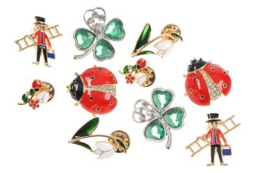 Set 10 brose martisor simboluri ale primaverii