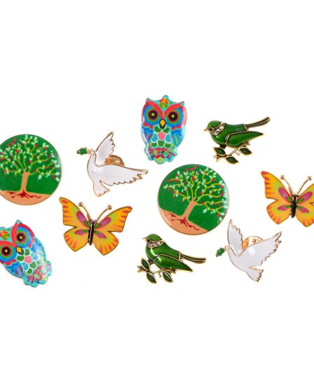 Set 10 brose martisor simboluri de primavara