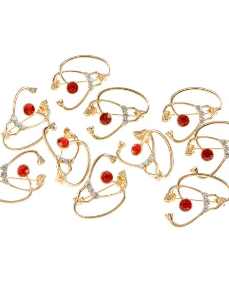 Set 10 brose martisor stetoscop auriu