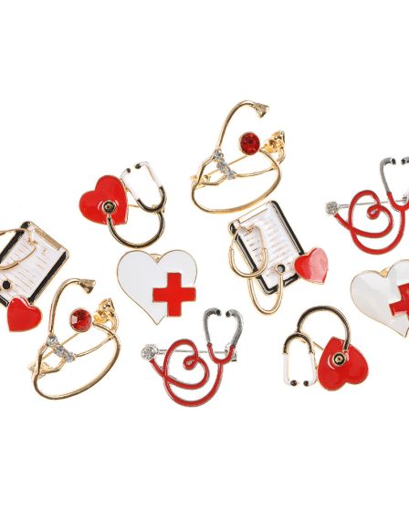 Set 10 brose martisor stetoscop