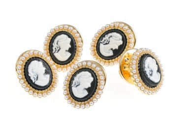 Set 5 brose martisor Dama cu Camelii