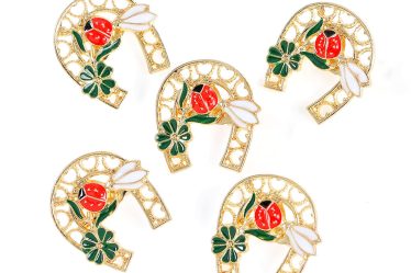 Set 5 brose martisor cu potcoava