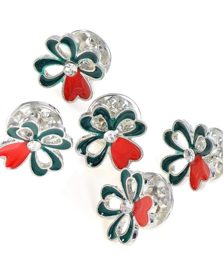 Set 5 brose martisor cu trifoi verde