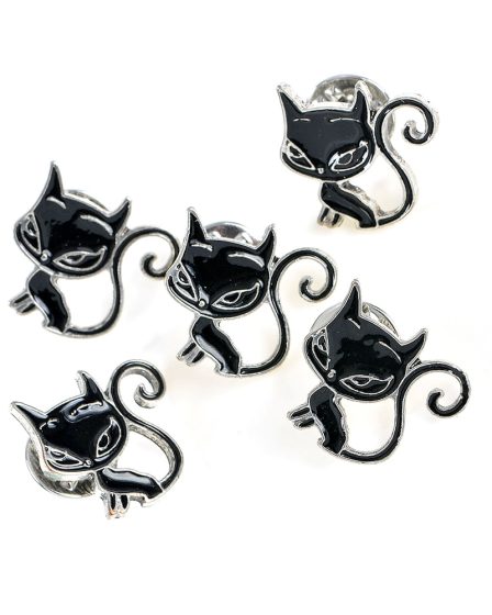 Set 5 brose martisor pisica neagra