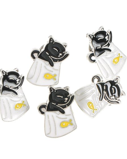 Set 5 brose martisor  pisica neagra