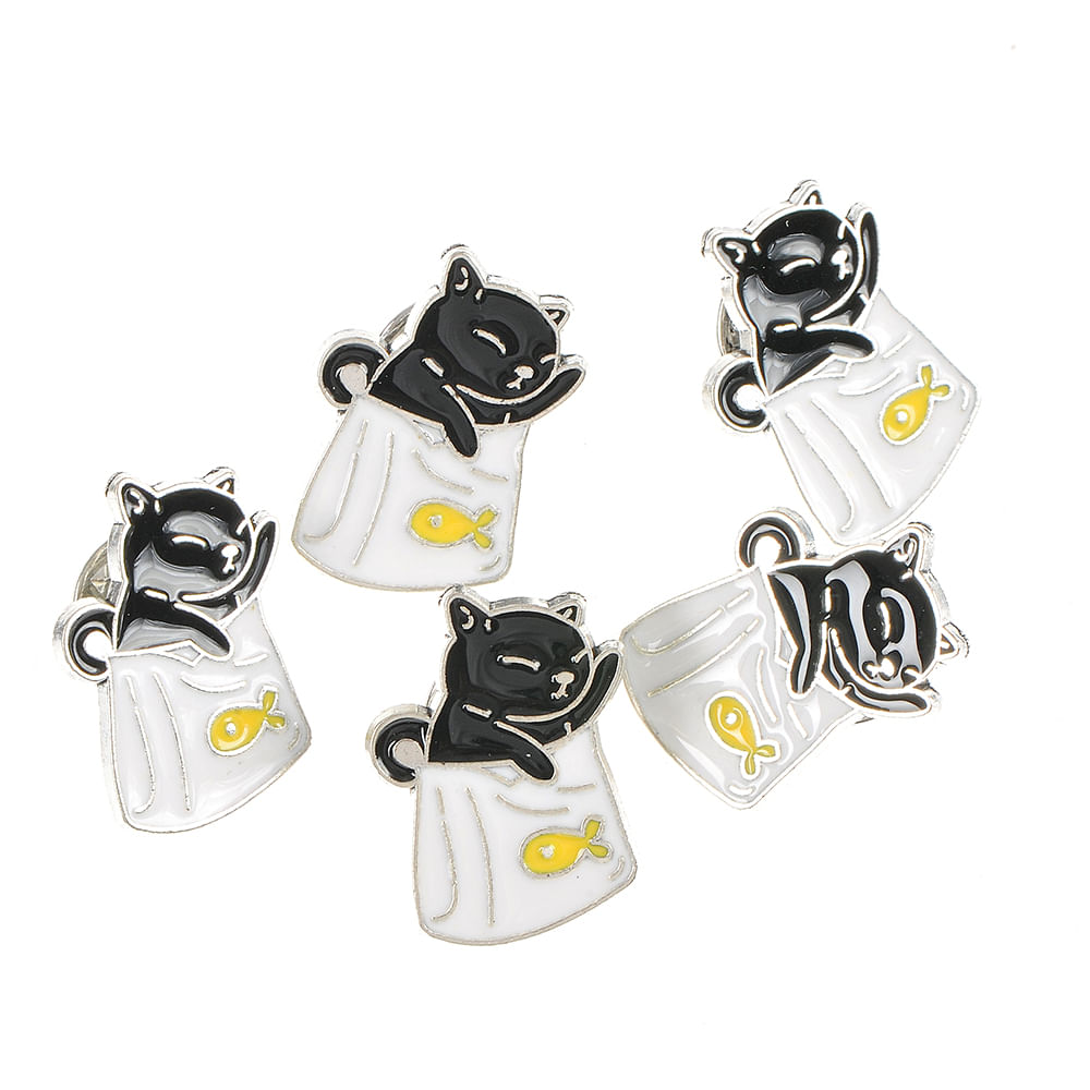 Set 5 brose martisor  pisica neagra