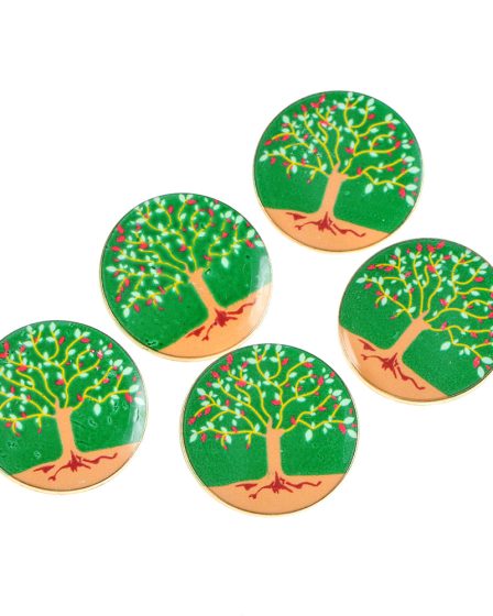 Set 5 brose verzi martisor Copacul Vietii